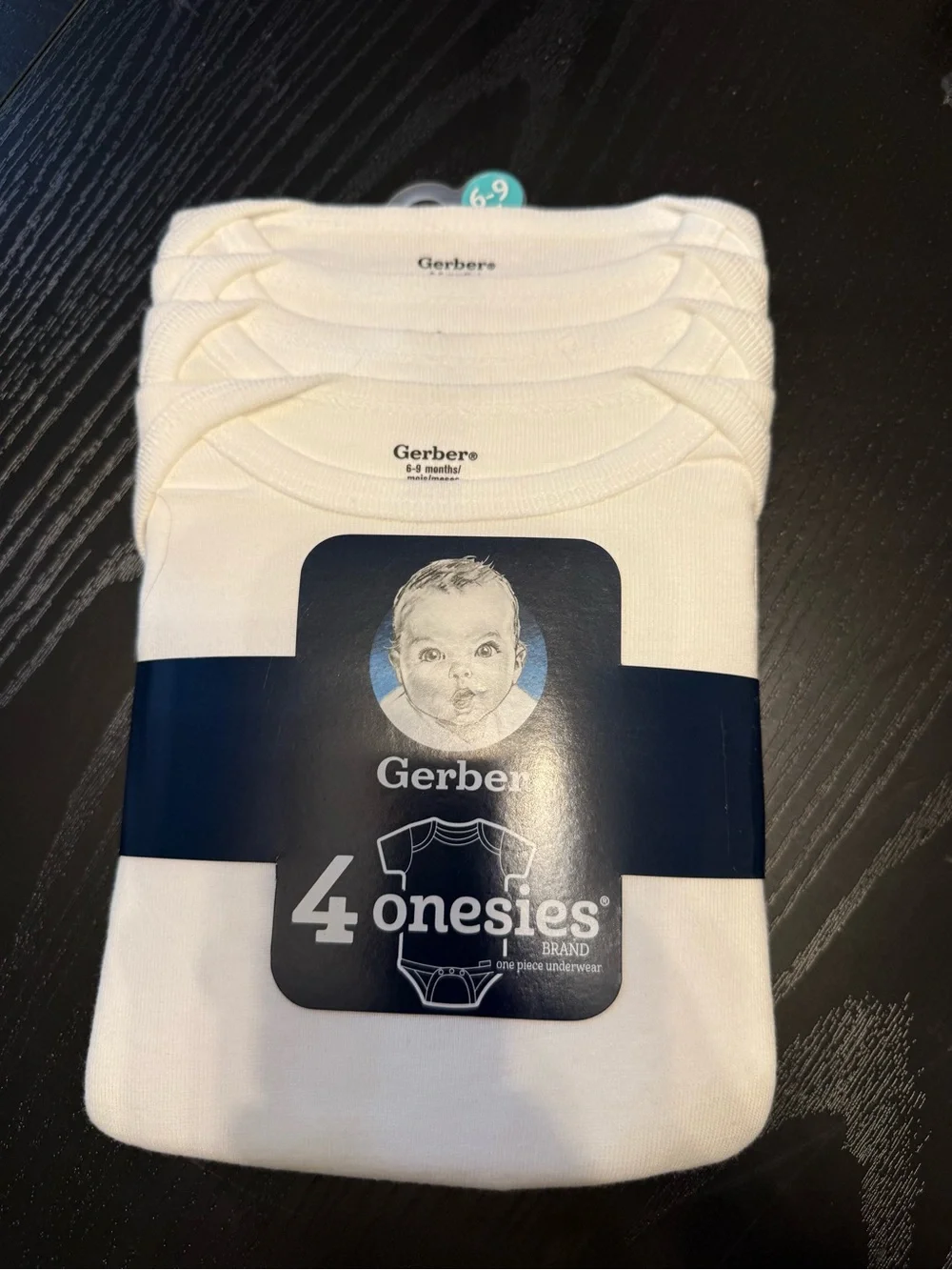 Gerber White Baby Onesies 4-Pack